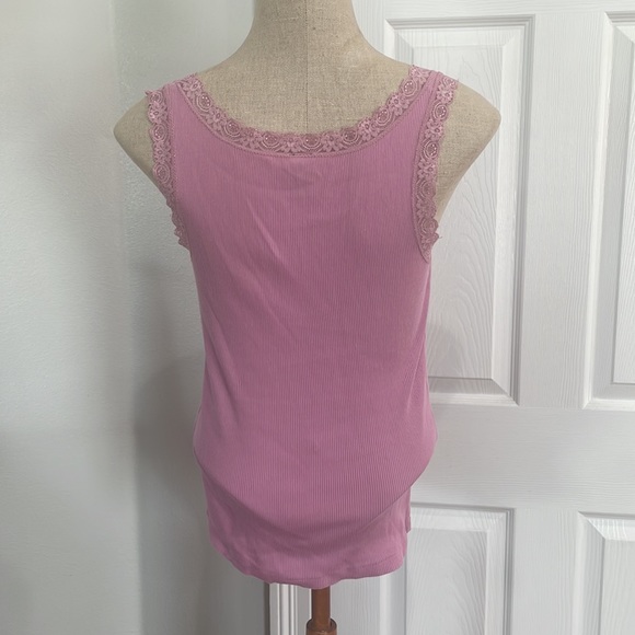 Y2K Gap camisole Cami pink lace 100% cotton size S - Picture 4 of 9